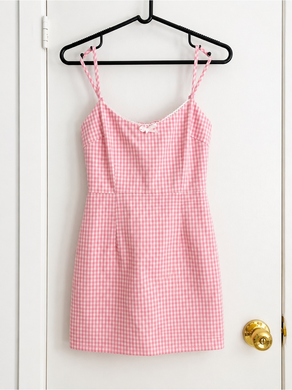 Urban Outfitters Pink Gingham Midi Dress - Picture 2 of 2